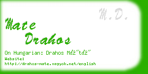 mate drahos business card